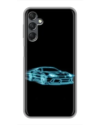 Чехол для Samsung Galaxy A25 (A256) с картинкой «Неоновый контур Lamborghini»