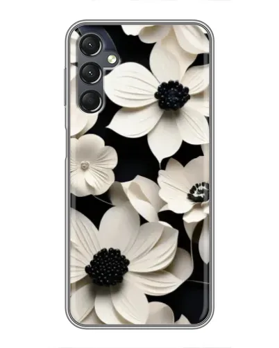 Чехол для Samsung Galaxy A25 (A256) с картинкой «Объемные белые цветы»