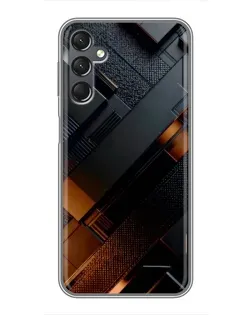 Чехол для Samsung Galaxy A25 (A256) с картинкой «Черные геометрические блоки»