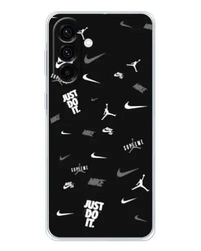 Чехол для Samsung Galaxy A26 5G с картинкой «Nike Black Pattern» Чехол для Samsung Galaxy A26 5G с картинкой «Nike Black Pattern»