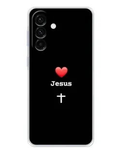 Чехол для Samsung Galaxy A26 5G с картинкой «Сердце - Jesus»