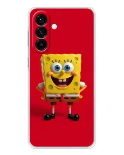 Чехол для Samsung Galaxy A26 5G с картинкой «Спанч Боб на красном»