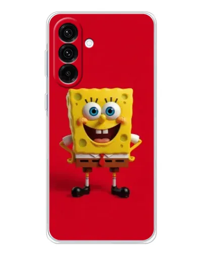 Чехол для Samsung Galaxy A26 5G с картинкой «Спанч Боб на красном»