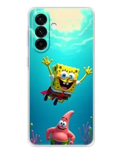 Чехол для Samsung Galaxy A26 5G с картинкой «Спанч Боб под водой»