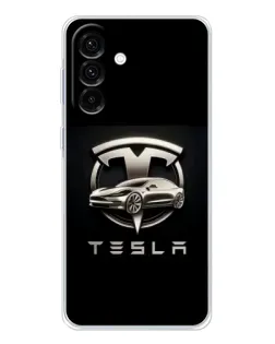 Чехол для Samsung Galaxy A26 5G с картинкой «Tesla — серебристое авто» Чехол для Samsung Galaxy A26 5G с картинкой «Tesla — серебристое авто»