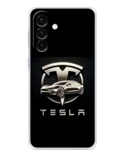 Чехол для Samsung Galaxy A26 5G с картинкой «Tesla — серебристое авто» Чехол для Samsung Galaxy A26 5G с картинкой «Tesla — серебристое авто»