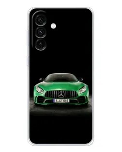 Чехол для Samsung Galaxy A26 5G с картинкой «Mercedes — неоновый лого»