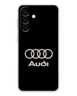 Чехол для Samsung Galaxy A26 5G с картинкой «Audi — золотой логотип»