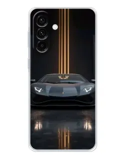 Чехол для Samsung Galaxy A26 5G с картинкой «Lamborghini золотые линии»
