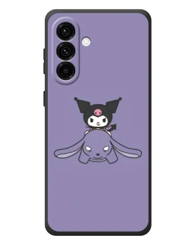 Чехол для Samsung Galaxy A27 с картинкой «Kuromi на лиловом фоне»