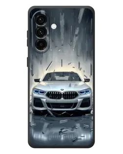 Чехол для Samsung Galaxy A27 с картинкой «BMW в свете фар»