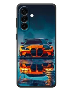 Чехол для Samsung Galaxy A27 с картинкой «BMW — золотая эмблема»