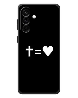 Чехол для Samsung Galaxy A27 с картинкой «Крест и Сердце»