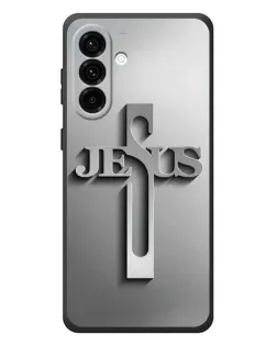 Чехол для Samsung Galaxy A27 с картинкой «Металлический крест Jesus»