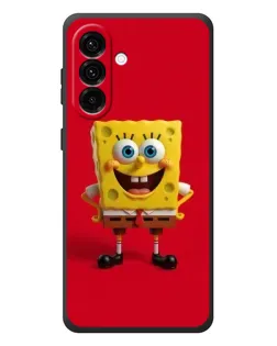 Чехол для Samsung Galaxy A27 с картинкой «Спанч Боб на красном»