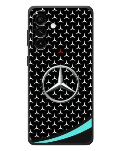 Чехол для Samsung Galaxy A27 с картинкой «Mercedes — бирюзовый акцент»