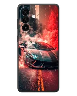Чехол для Samsung Galaxy A27 с картинкой «Lamborghini красный дым»
