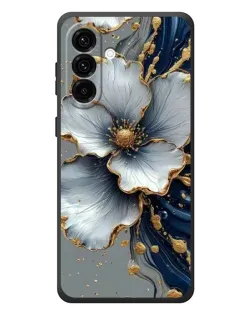 Чохол для Samsung Galaxy A27 з картинкою «Біла квітка та золотий флюїд»