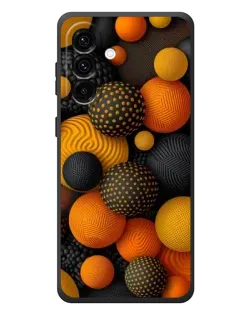 Чохол для Samsung Galaxy A27 з картинкою «Об'ємні помаранчеві сфери»