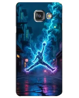 Чехол для Samsung Galaxy A3 2016 (A3100, A310F) с картинкой «Jordan Gold Jumpman»