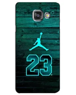 Чехол для Samsung Galaxy A3 2016 (A3100, A310F) с картинкой «Jordan Cyan 23»