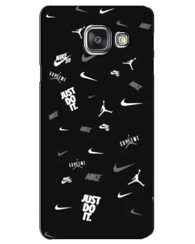 Чехол для Samsung Galaxy A3 2016 (A3100, A310F) с картинкой «Nike Black Pattern» Чехол для Samsung Galaxy A3 2016 (A3100, A310F) с картинкой «Nike Black Pattern»