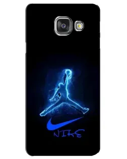 Чехол для Samsung Galaxy A3 2016 (A3100, A310F) с картинкой «Jordan Neon Blue»