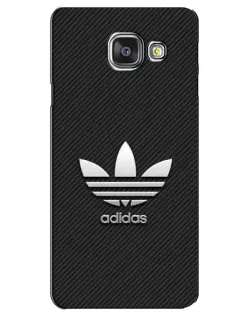 Чехол для Samsung Galaxy A3 2016 (A3100, A310F) с картинкой «Adidas Карбоновая текстура»