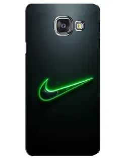 Чехол для Samsung Galaxy A3 2016 (A3100, A310F) с картинкой «Неоновый контур Nike»