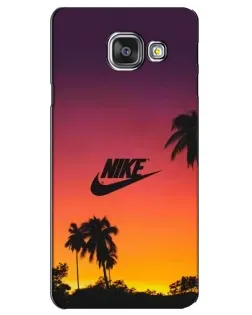 Чехол для Samsung Galaxy A3 2016 (A3100, A310F) с картинкой «Nike на закате солнца»