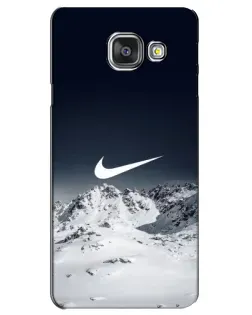 Чехол для Samsung Galaxy A3 2016 (A3100, A310F) с картинкой «Nike — зимние горы»