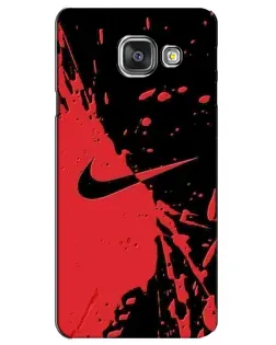 Чехол для Samsung Galaxy A3 2016 (A3100, A310F) с картинкой «Красные брызги Nike»