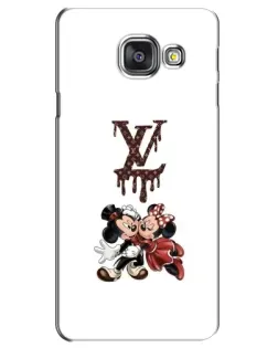 Чехол для Samsung Galaxy A3 2016 (A3100, A310F) с картинкой «LV и Микки Маус»