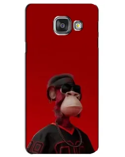 Чехол для Samsung Galaxy A3 2016 (A3100, A310F) с картинкой «Bored Ape в красном» Чехол для Samsung Galaxy A3 2016 (A3100, A310F) с картинкой «Bored Ape в красном»