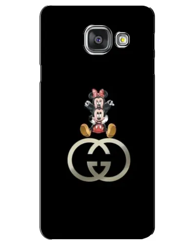 Чехол для Samsung Galaxy A3 2016 (A3100, A310F) с картинкой «Минни Маус на лого»