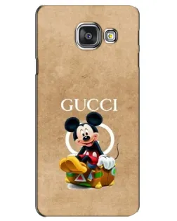 Чехол для Samsung Galaxy A3 2016 (A3100, A310F) с картинкой «Микки Маус Gucci — крафт»