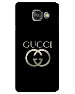 Чехол для Samsung Galaxy A3 2016 (A3100, A310F) с картинкой «Gucci — золото на черном»