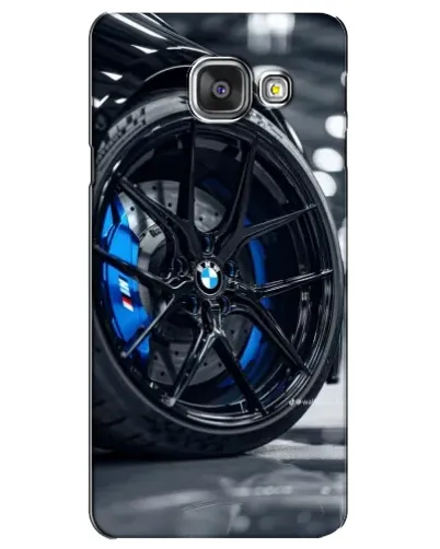 Чехол для Samsung Galaxy A3 2016 (A3100, A310F) с картинкой «Колесо BMW вблизи»
