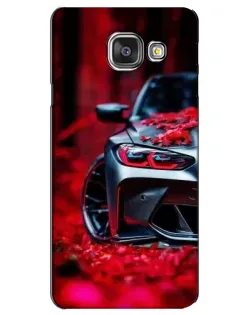 Чехол для Samsung Galaxy A3 2016 (A3100, A310F) с картинкой «Спортивная BMW и цветы»