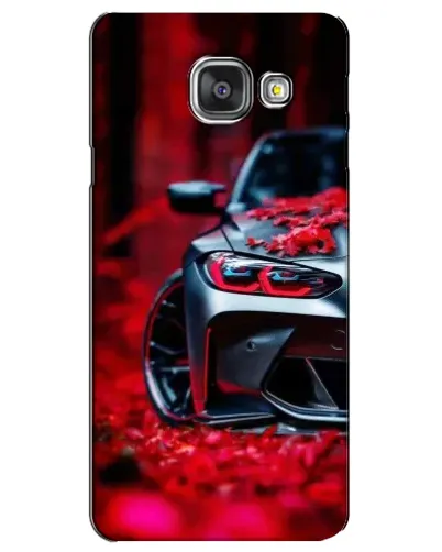 Чехол для Samsung Galaxy A3 2016 (A3100, A310F) с картинкой «Спортивная BMW и цветы»