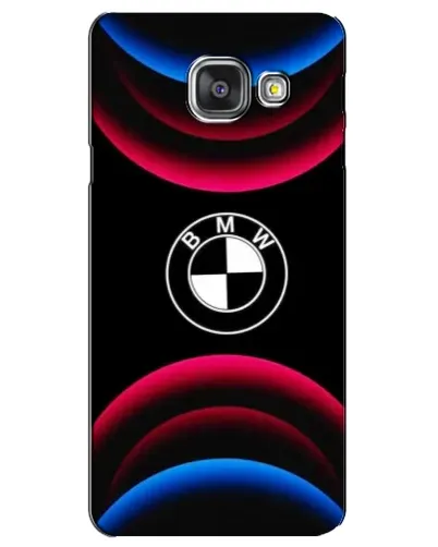 Чехол для Samsung Galaxy A3 2016 (A3100, A310F) с картинкой «Логотип BMW и неоновые дуги»