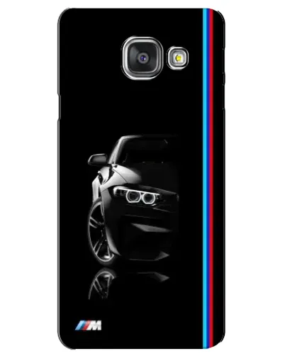 Чехол для Samsung Galaxy A3 2016 (A3100, A310F) с картинкой «Силуэт BMW в темноте»