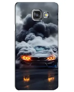 Чехол для Samsung Galaxy A3 2016 (A3100, A310F) с картинкой «BMW в дыму»