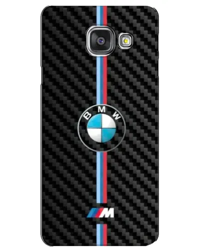 Чехол для Samsung Galaxy A3 2016 (A3100, A310F) с картинкой «Эмблема BMW и карбон»