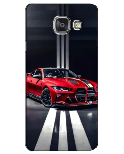 Чехол для Samsung Galaxy A3 2016 (A3100, A310F) с картинкой «Красная BMW на дороге»