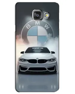 Чехол для Samsung Galaxy A3 2016 (A3100, A310F) с картинкой «BMW в белом дыму»