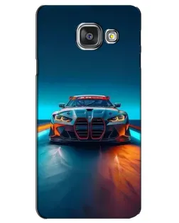 Чехол для Samsung Galaxy A3 2016 (A3100, A310F) с картинкой «BMW — огни неона»
