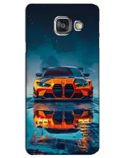 Чехол для Samsung Galaxy A3 2016 (A3100, A310F) с картинкой «BMW — золотая эмблема»