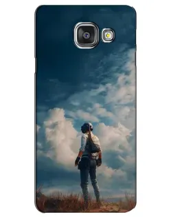 Чехол для Samsung Galaxy A3 2016 (A3100, A310F) с картинкой «Герой PUBG на скале» Чехол для Samsung Galaxy A3 2016 (A3100, A310F) с картинкой «Герой PUBG на скале»