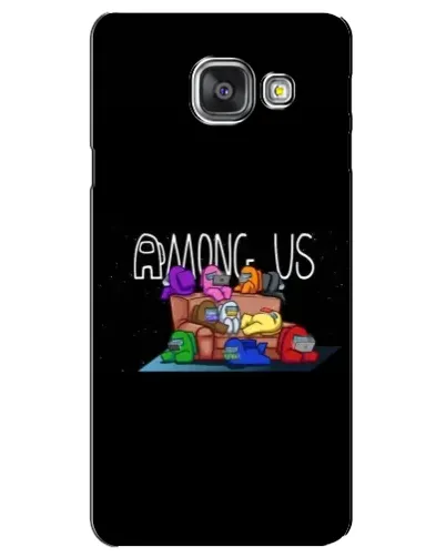 Чехол для Samsung Galaxy A3 2016 (A3100, A310F) с картинкой «Логотип Among Us»
